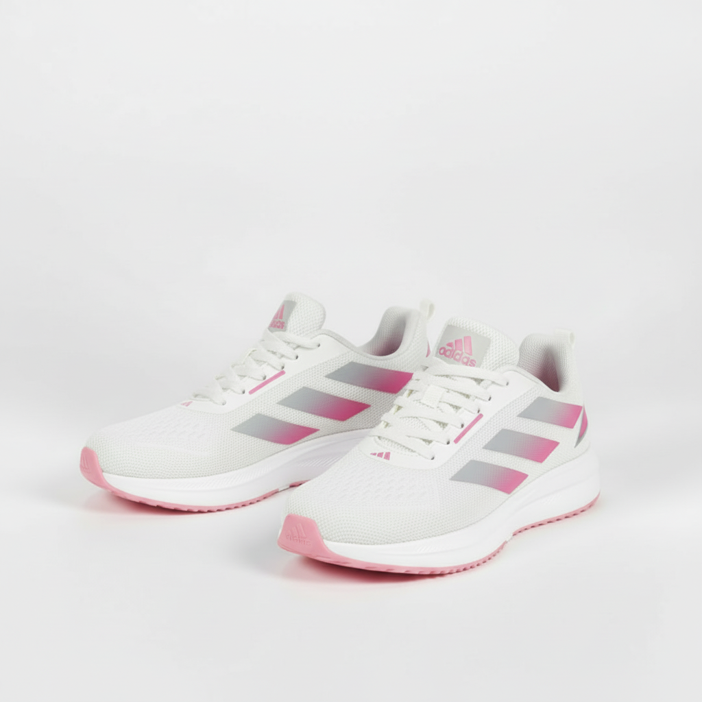 كوتشي اديداس حريمي رياضي - منظر أمامي يوضح التصميم العصري وخامة Mesh للتهوية الممتازة
