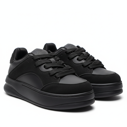 كوتشي زارا الميرور جلد طبيعي - منظر أمامي يوضح التصميم العصري الأنيق والجودة الفاخرة
